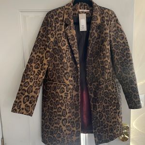 Animal Print winter coat NWT